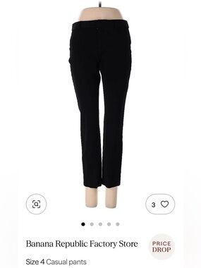 Banana Republic Black Sloan Curvy Fit Pants